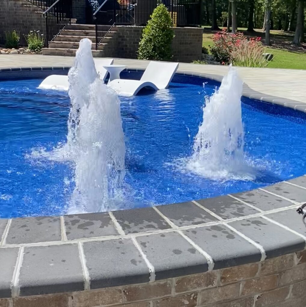 water bubbler in pool